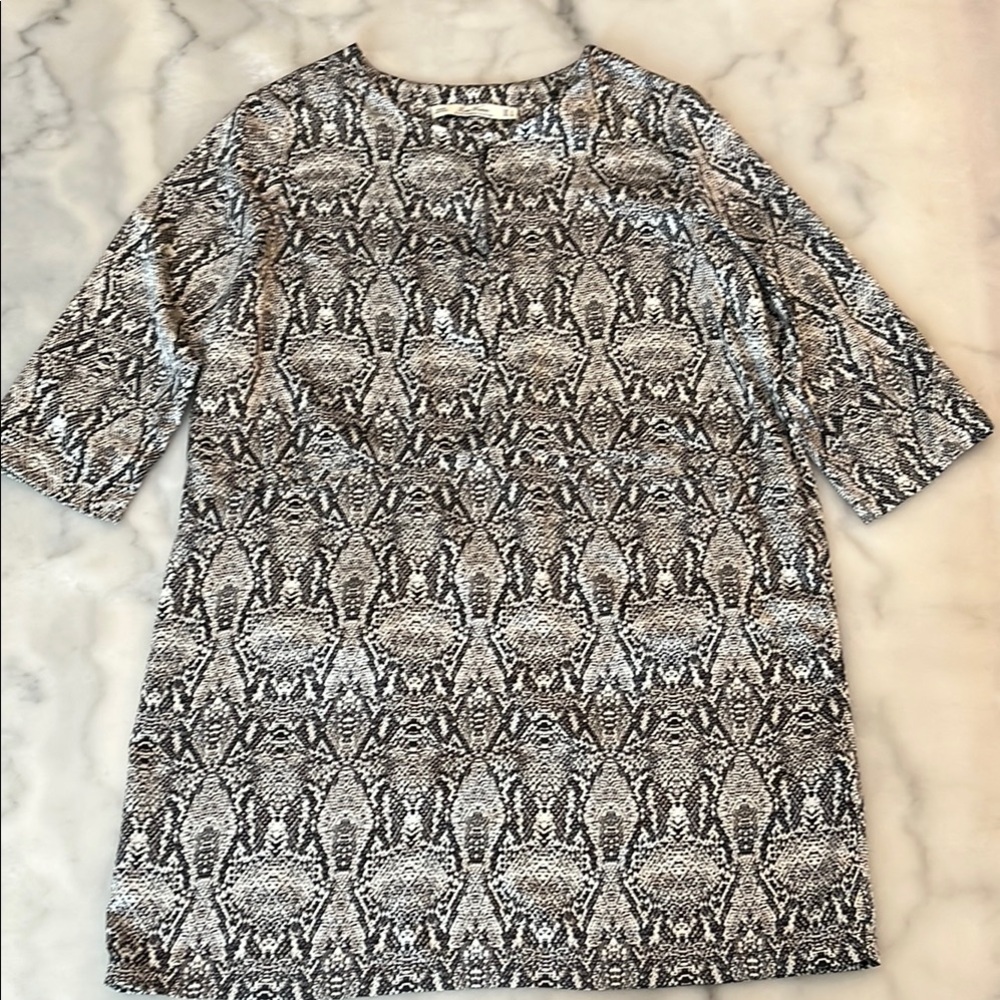 🎈LeAna Woman 3/4 Sleeve Snakeskin Pockets Dress🎁Bundle for $20 up to 5lbs Sale📦